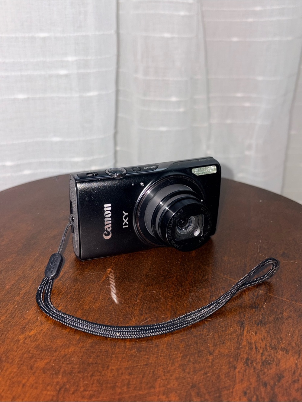 Canon IXY Compact Digital Camera in Black with Wrist Strap